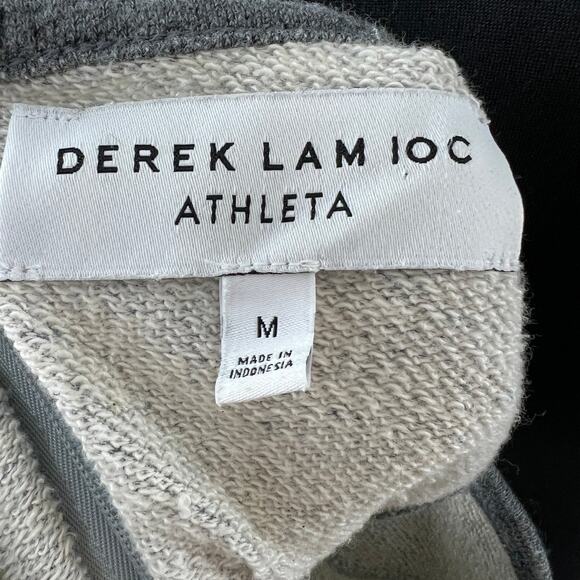 Derek Lam IOC x Athleta Downtown Gray Colorblock Fit & Flare Knit Dress 724631 M - Picture 11 of 14
